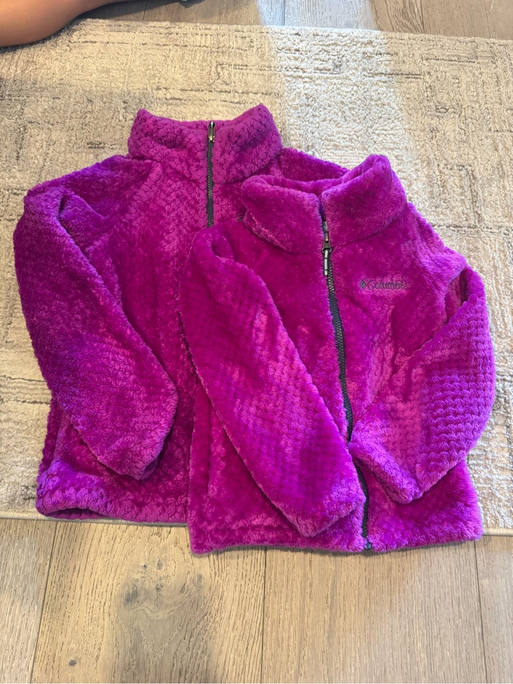 Columbia Kids Plush Fleece Jacket in Bright Magenta